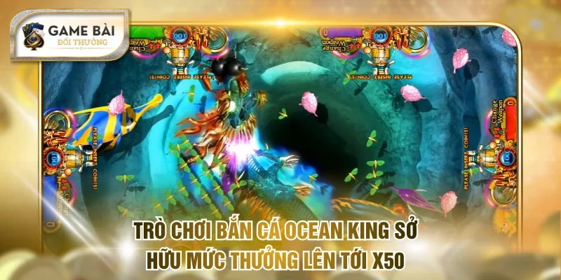 Trò chơi bắn cá Ocean King sở hữu mức thưởng lên tới x50